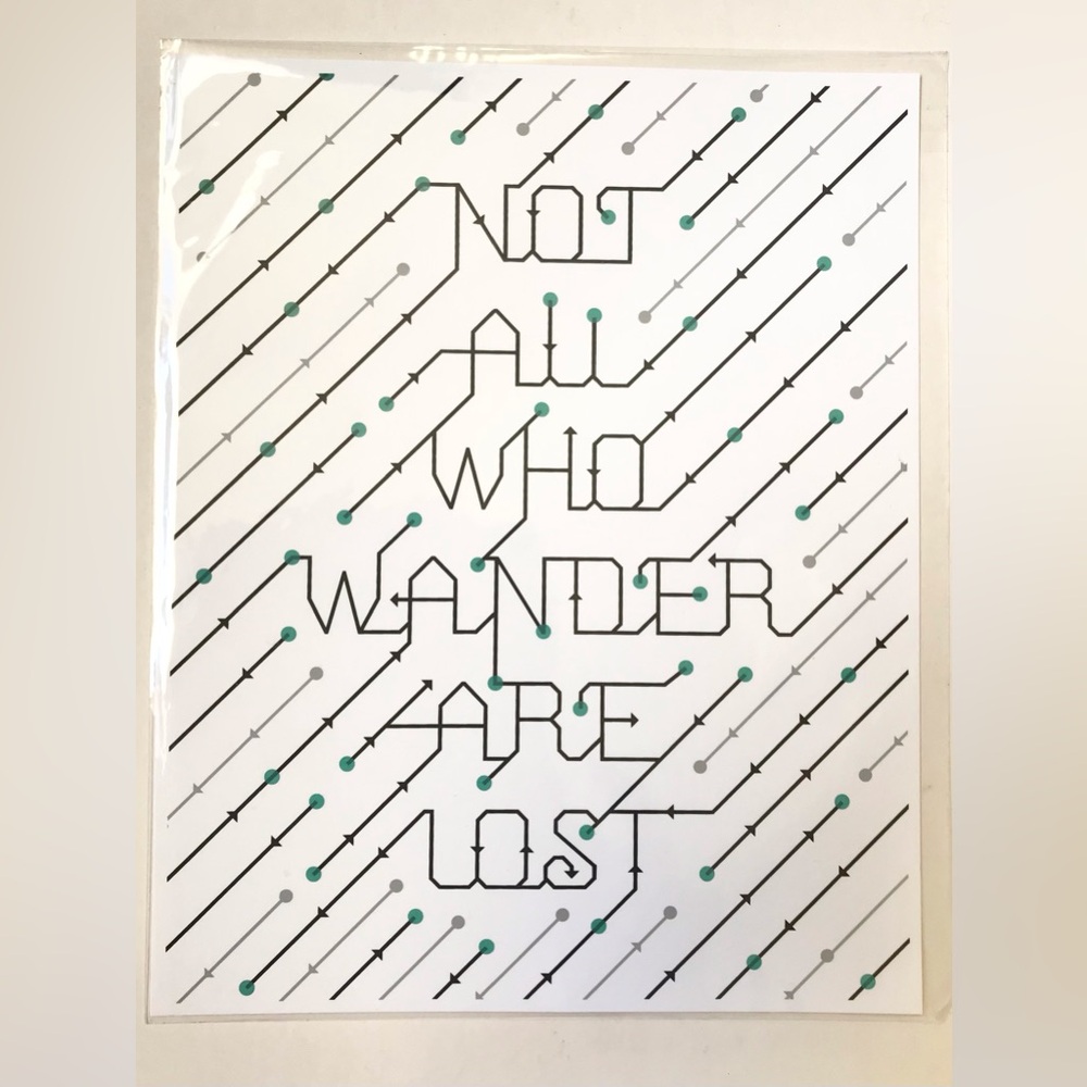 Not All Who Wander Are Lost Art Print 8x10"